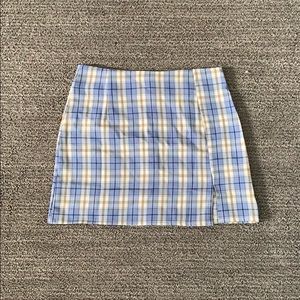 Blue Plaid Skirt